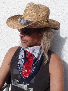 Hand Crafted Quilted Bandana REVERSABLE